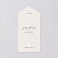 Vintage Nouveau Floral All-in-One Wedding Invitations Pear Signature Light Both Recipient and Return Addresses No