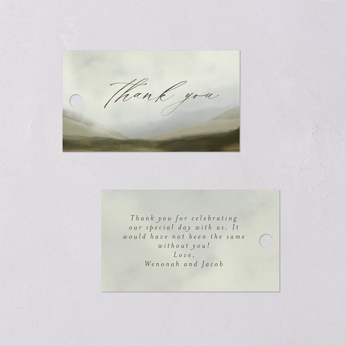 Western Valley Favor Gift Tags Sage Signature