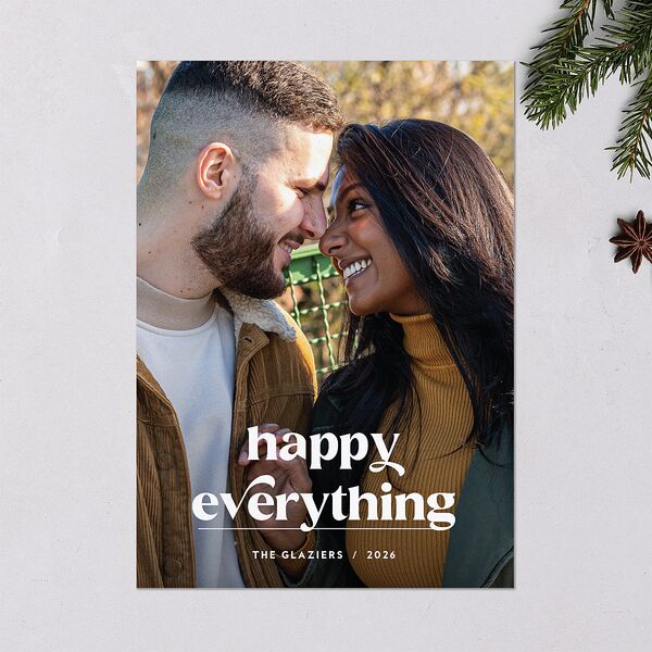 Sweet Holiday Holiday Cards Pure White Signature Blank Portrait Standard