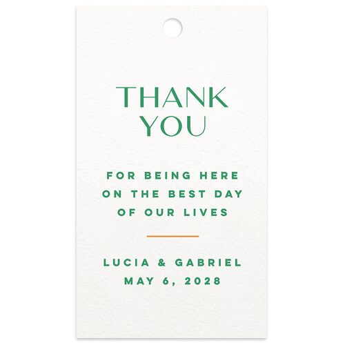 Meet Us In Miami Favor Gift Tags Apricot Signature