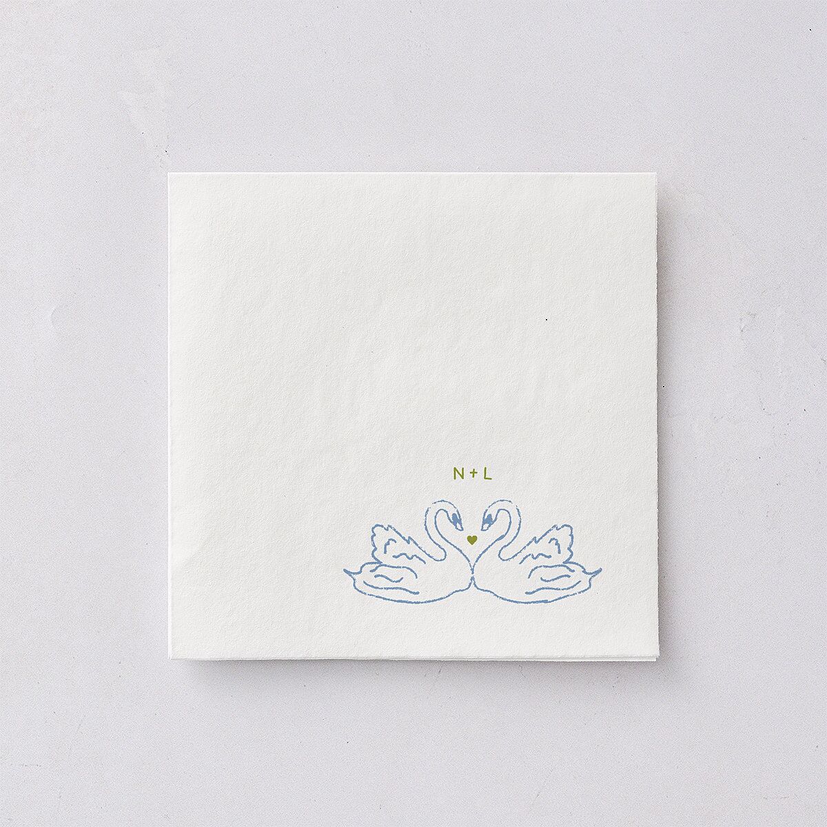 Modern Delicate Bows Cocktail Napkins Peridot Napkin Uncoined