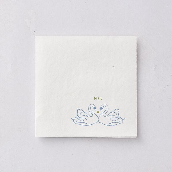 Modern Delicate Bows Cocktail Napkins Peridot Napkin Uncoined