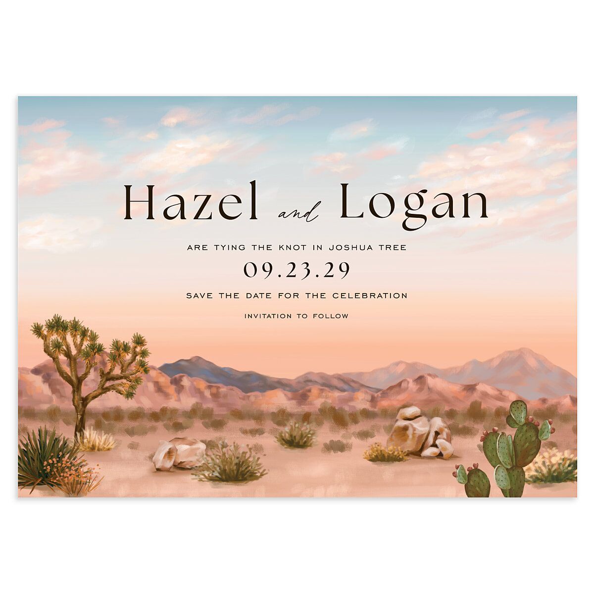 Desert Cactus Save the Date Cards