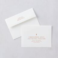 Western Desert Cactus Save The Date Card Envelopes Terracotta White Both Recipient and Return Addresses Signature Standard