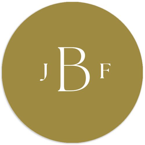 Black Tie Crest Wedding Stickers Pure White Circle