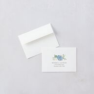 Elegant Hydrangea Wedding Response Cards Dusty Blue Signature Standard