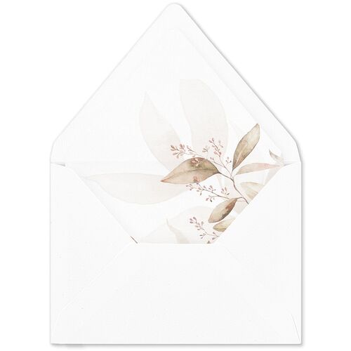 Romantic Greenery Euro Envelope Liners Tan Luxe