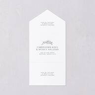 Ornate Storybook All-in-One Wedding Invitations Dark Emerald Signature Light Both Recipient and Return Addresses No