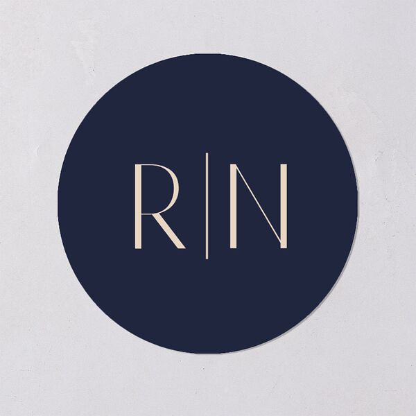 Headline Wedding Stickers Navy