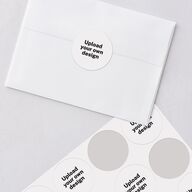 Upload Your Own Design Portrait Photo Wedding Stickers Pure White Circle
