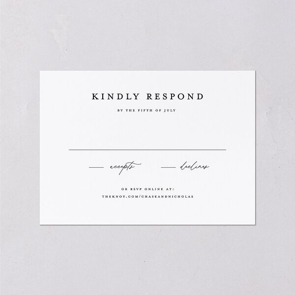 Palm Tree Icon Wedding Response Cards Champagne Signature Standard