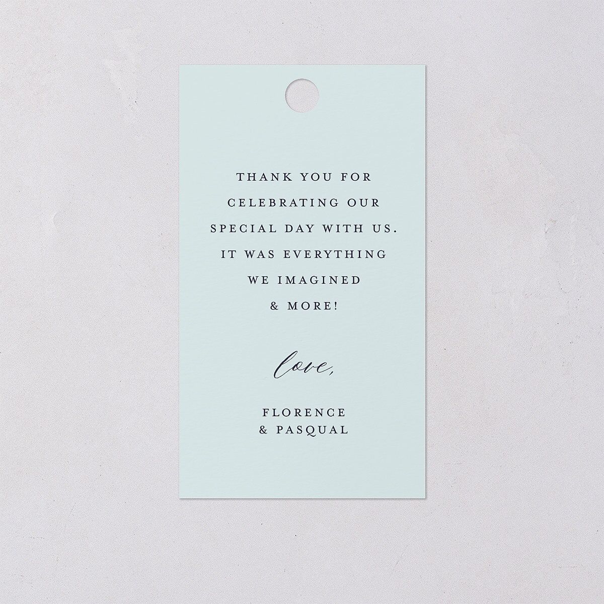 Scenic San Francisco Favor Gift Tags Pale Blue Signature