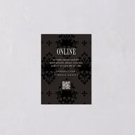 Til Death Gothic Photo QR Code RSVP Cards Sand Signature Standard
