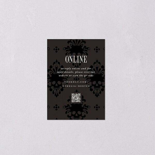 Til Death Gothic Photo QR Code RSVP Cards Sand Signature Standard