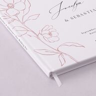 Floral Sketch Wedding Guest Book Off-White