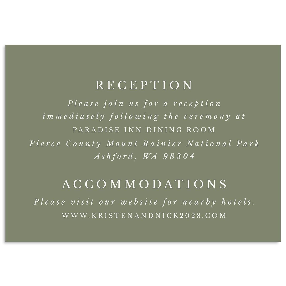Eucalyptus Frame Wedding Enclosure Cards