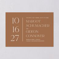 Climbing Leaves Save the Date Cards Copper Signature smooth Blank No