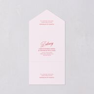 We're Getting Married All-in-One Wedding Invitations Ruby Signature Light Both Recipient and Return Addresses