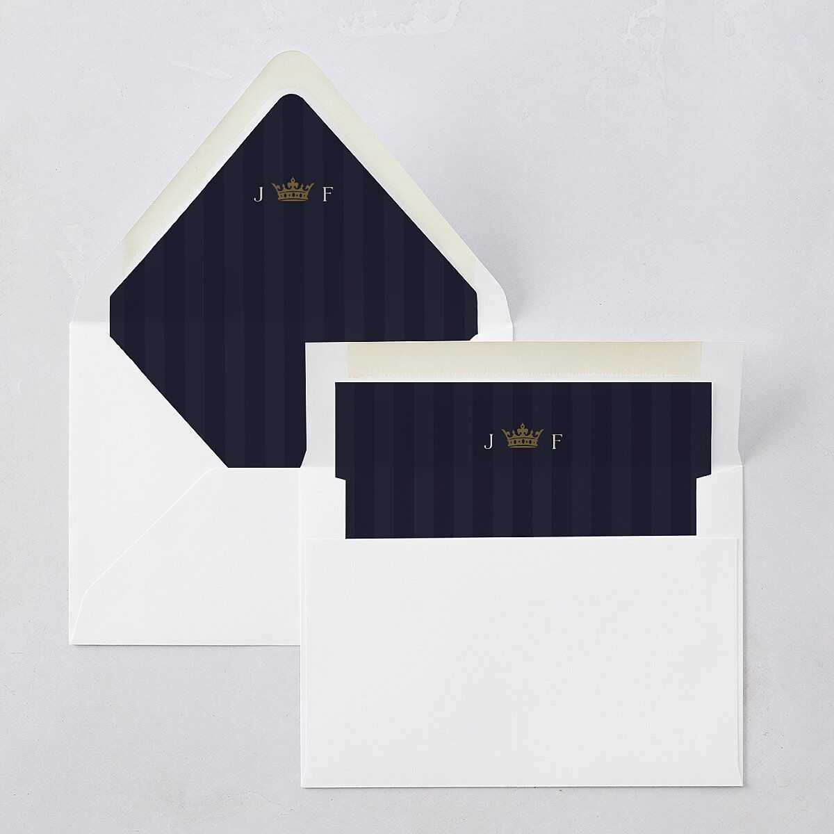 Sword and Roses Fantasy Garden Euro Envelope Liners Dark Navy Luxe