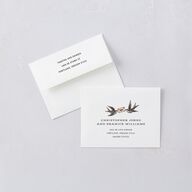 Til Death Tattoos Thank You Card Envelopes Midnight White Both Recipient and Return Addresses Signature Standard