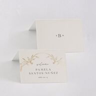 Heirloom Botanical Foil Place Cards Gold Linen Signature