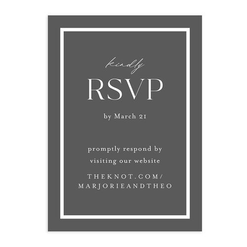 Joyful Union URL RSVP Cards Steel Gray Signature Standard