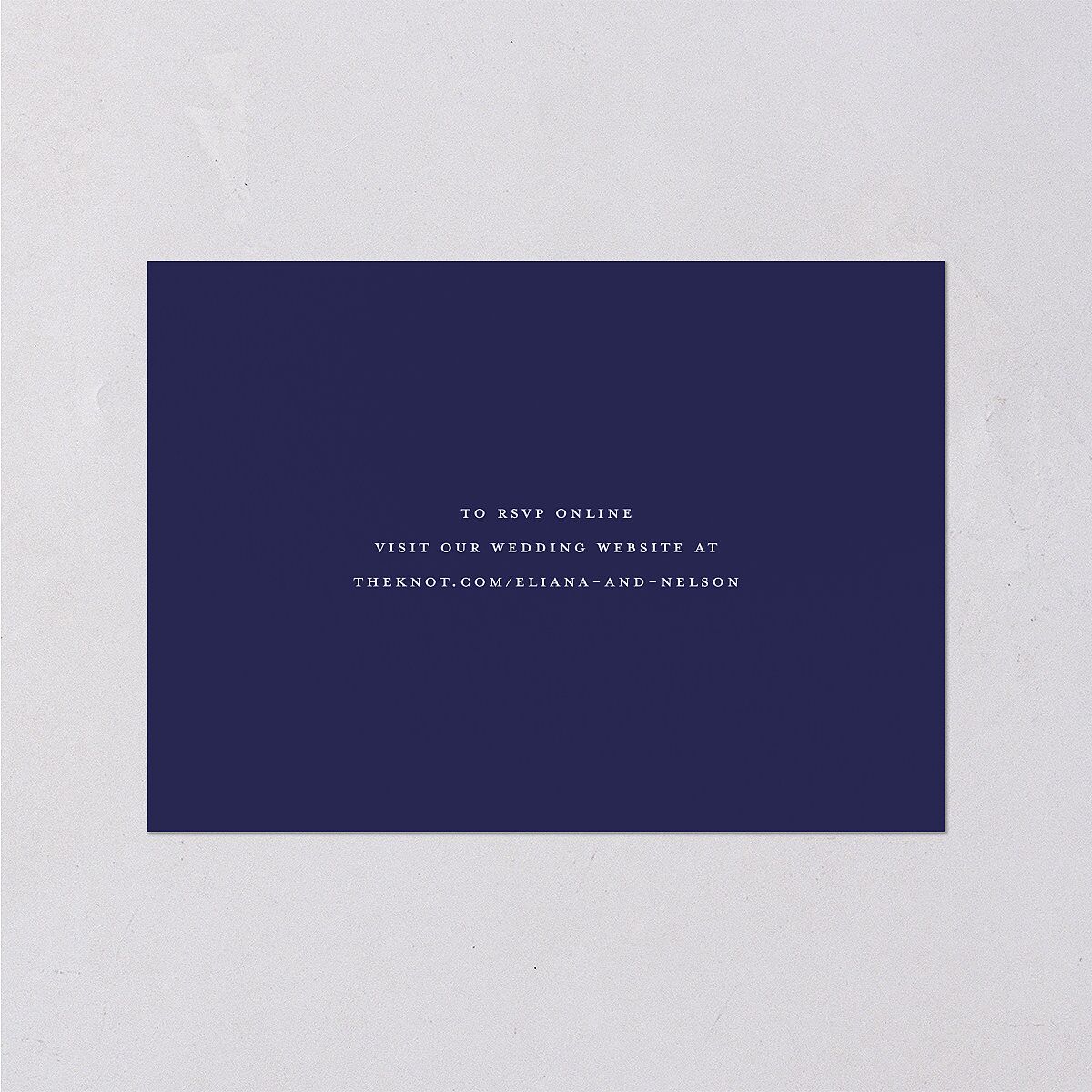 Classic Photo Wedding Response Cards Navy Signature Standard