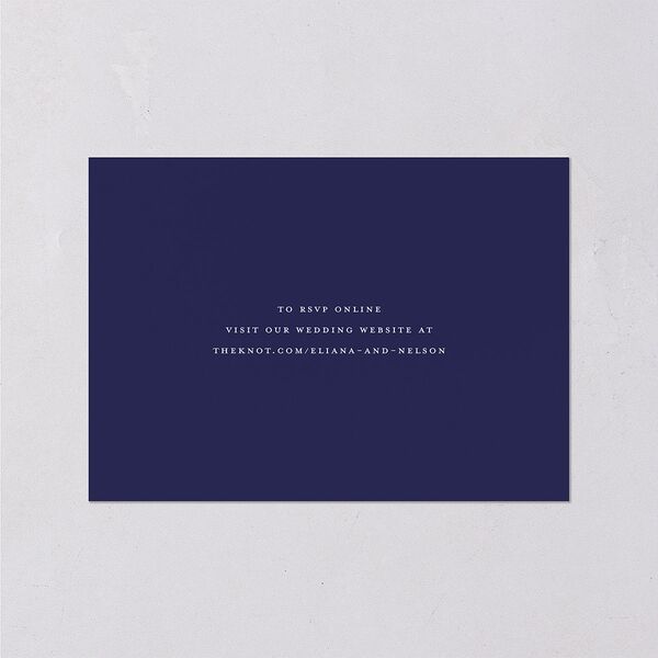 Classic Photo Wedding Response Cards Navy Signature Standard