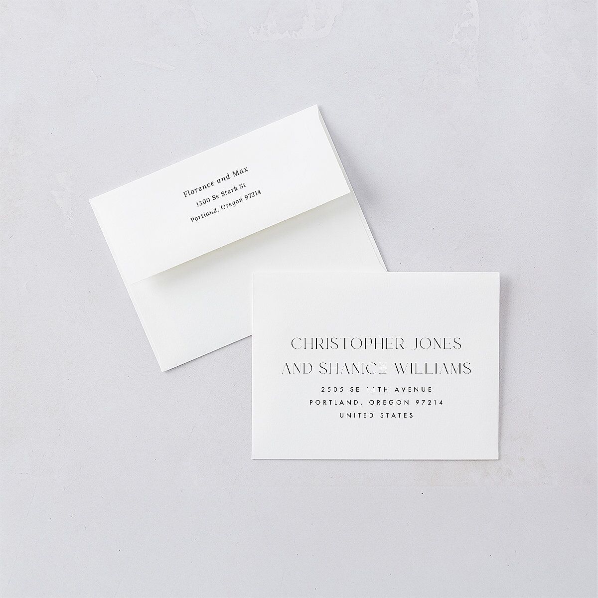 Modern Initials Thank You Cards Midnight