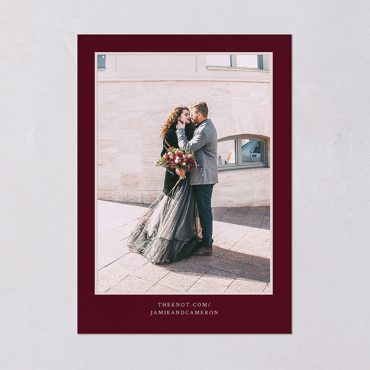 Elegant Eucalyptus Christmas Foil Wedding Invitations Gold Burgundy Signature Blank No Standard