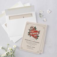 Til Death Tattoos Wedding Invitations Linen Signature Blank No Standard