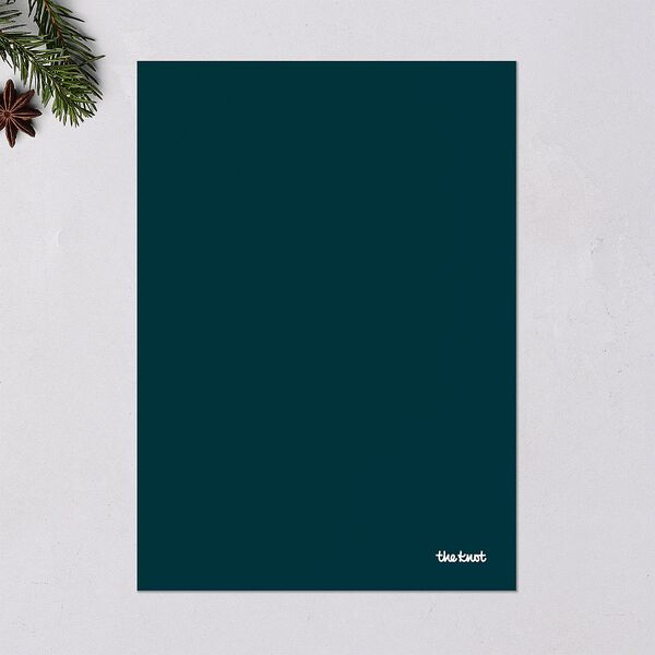 Shimmering New Year Holiday Cards Gold Ink Blue Signature Blank Standard Portrait