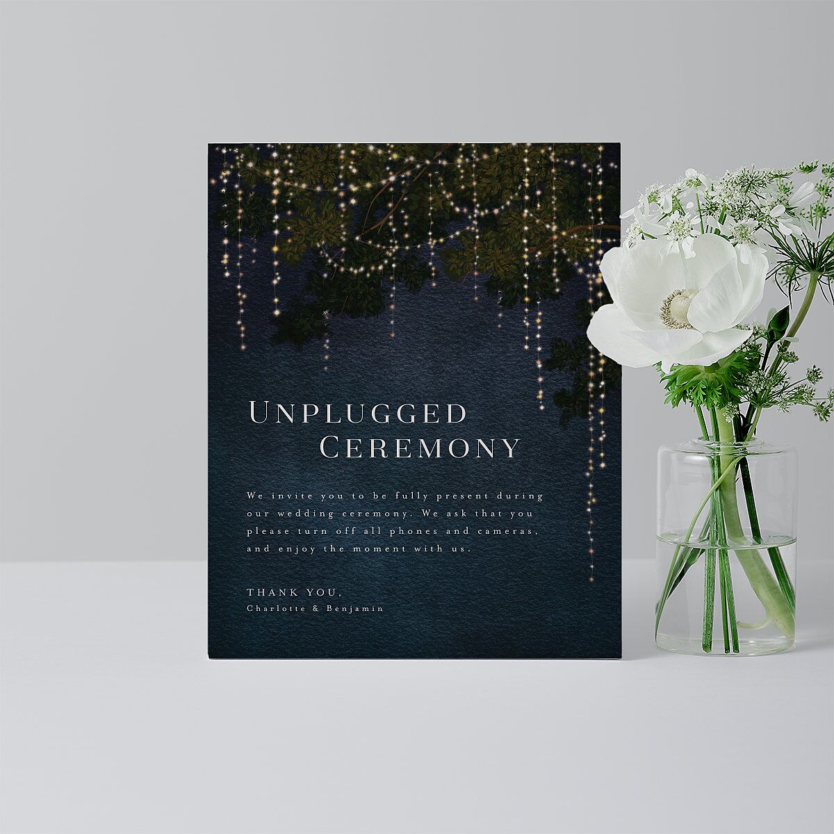 Enchanted Evening Bar Bended Tabletop Sign X-small Dark Navy Standard Plastic XS Tabletop Bar