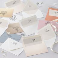 Vintage Lovebird Banner Rehearsal Dinner Invitations Linen Signature Blank Standard