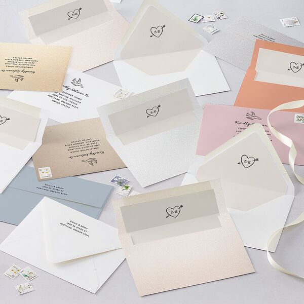 Vintage Lovebird Banner Rehearsal Dinner Invitations Linen Signature Blank Standard