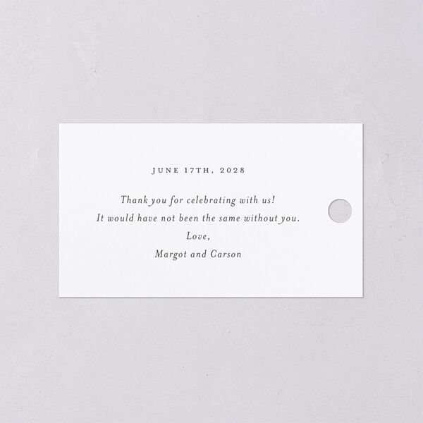 Southern Oak Tree Foil Favor Gift Tags Gold Pure White Signature