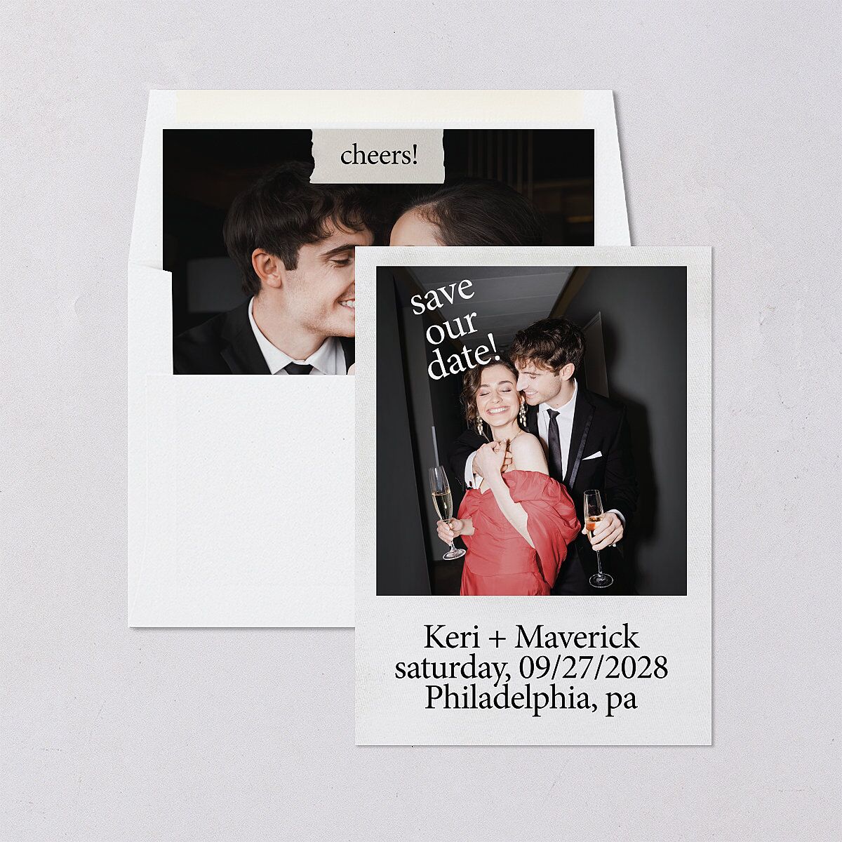 Modern Writing Save the Date Cards — view 4