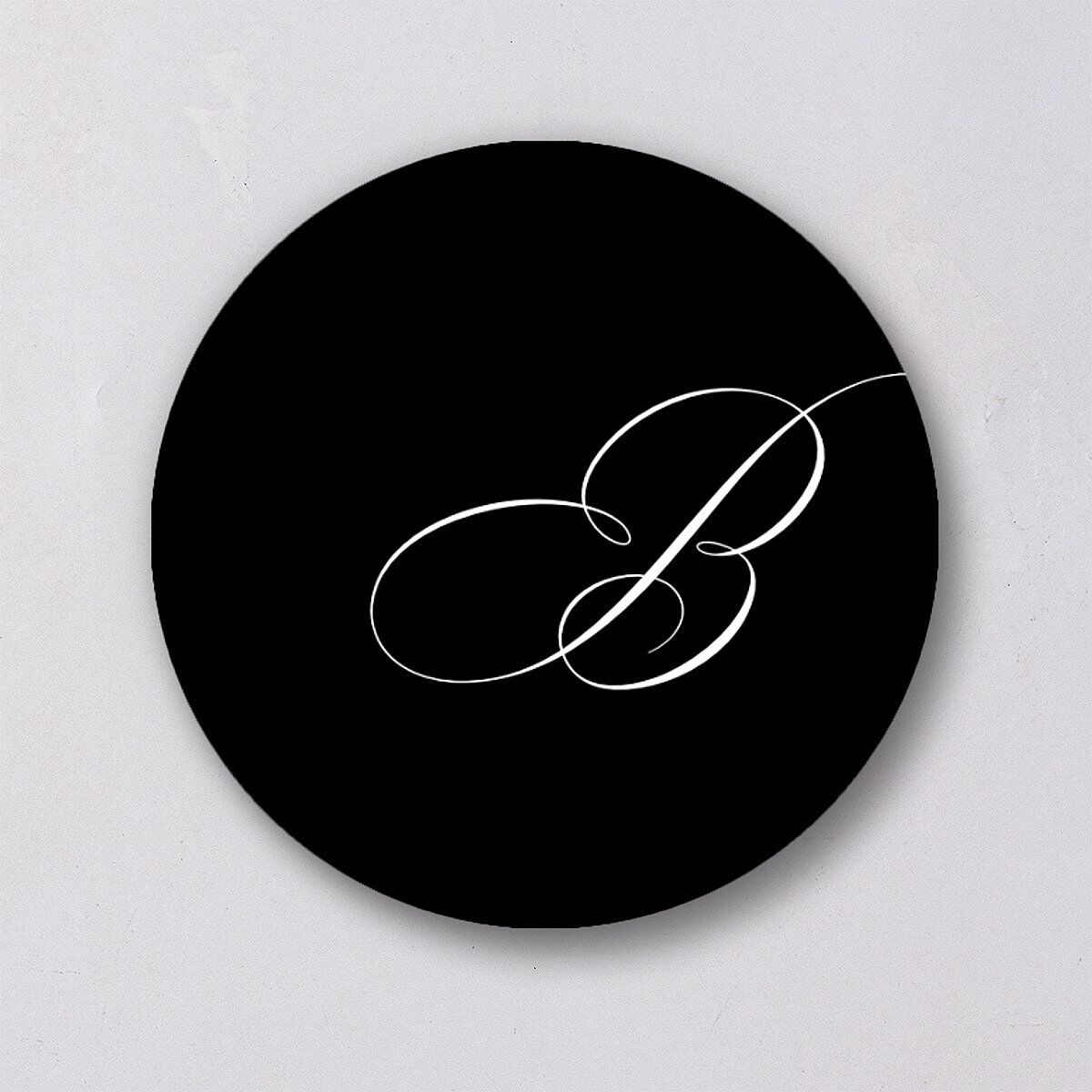 Polished Frame Wedding Stickers Licorice Circle