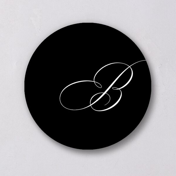 Polished Frame Wedding Stickers Licorice Circle