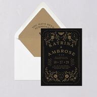 Skeleton Spirits Euro Envelope Liners Licorice Luxe