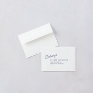 Vintage Heart Locket Response Card Envelopes Ocean White Return Address Signature Standard