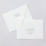 Upload Your Own Design Landscape Bridal Shower Invitation Euro Envelopes White Pure White Both Recipient and Return Addresses Luxe Signature