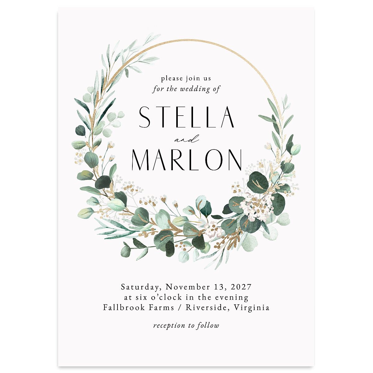 Timeless Hoop Wedding Invitations