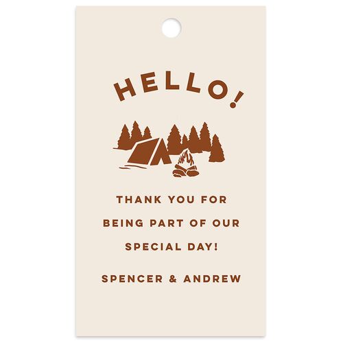 Adventure Icon Favor Gift Tags Walnut Signature