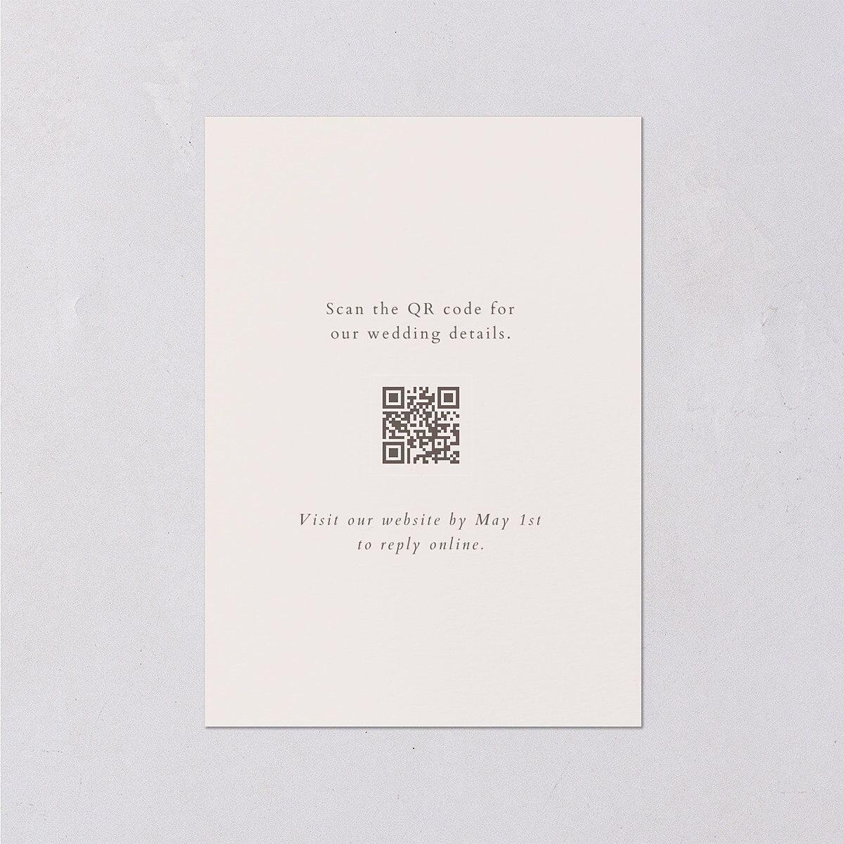 Pampas Floral Wedding Enclosure Cards Snow Signature Standard