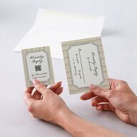 Vintage Candelabra with Bow QR Code RSVP Cards Bisque Signature Standard