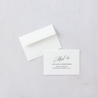 Technicolor Calligraphy Photo Response Card Envelopes White Pure White Return Address Signature Standard
