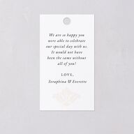 Elegant Damask Favor Gift Tags Gold Pure White Signature