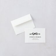 Whimsical Hand Drawn Bow Wedding Response Cards Linen Signature Standard