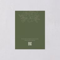 Vintage Botanical Sketch Save the Date Petite Cards Dark Camo Signature smooth Blank No Standard